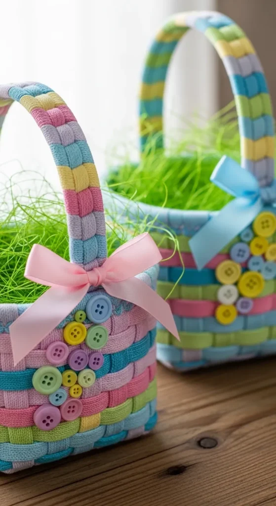 Recycled Fabric Easter Baskets