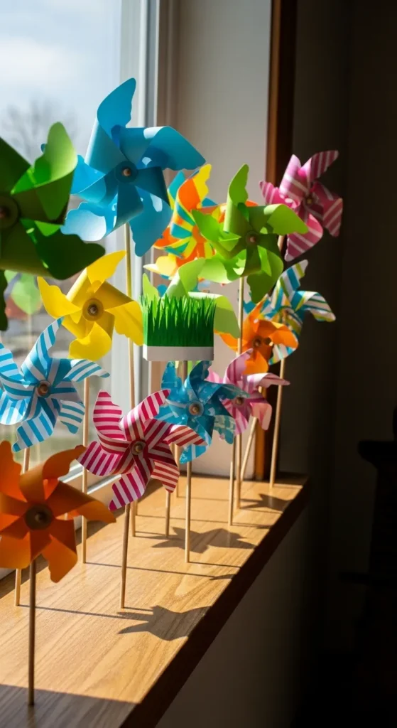 Recycled Paper Pinwheels