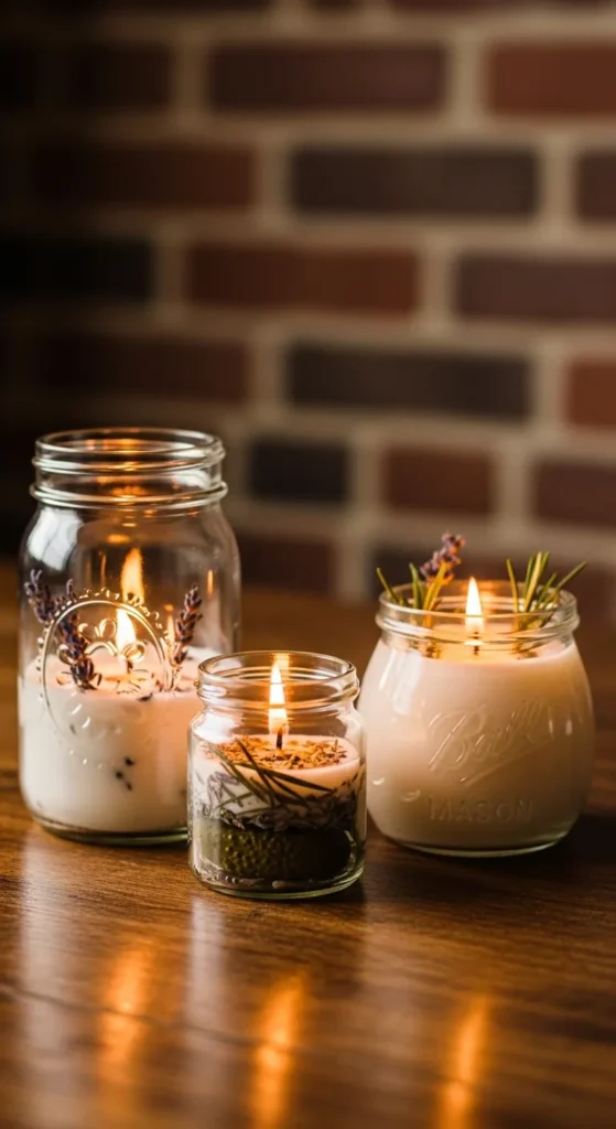 Repurposed Jar Candles