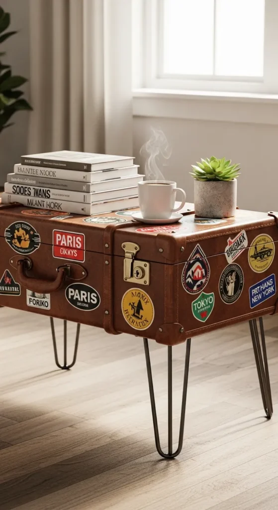Repurposed Suitcase Coffee Table