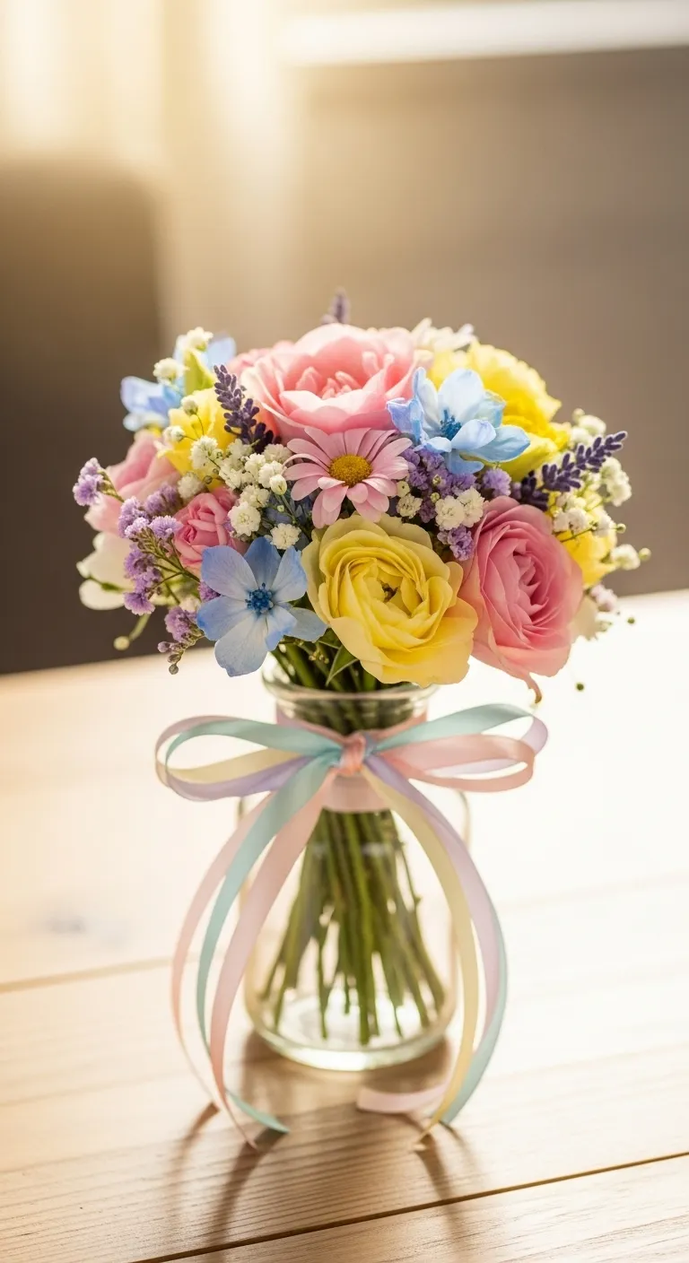 Ribbon and Vase Display