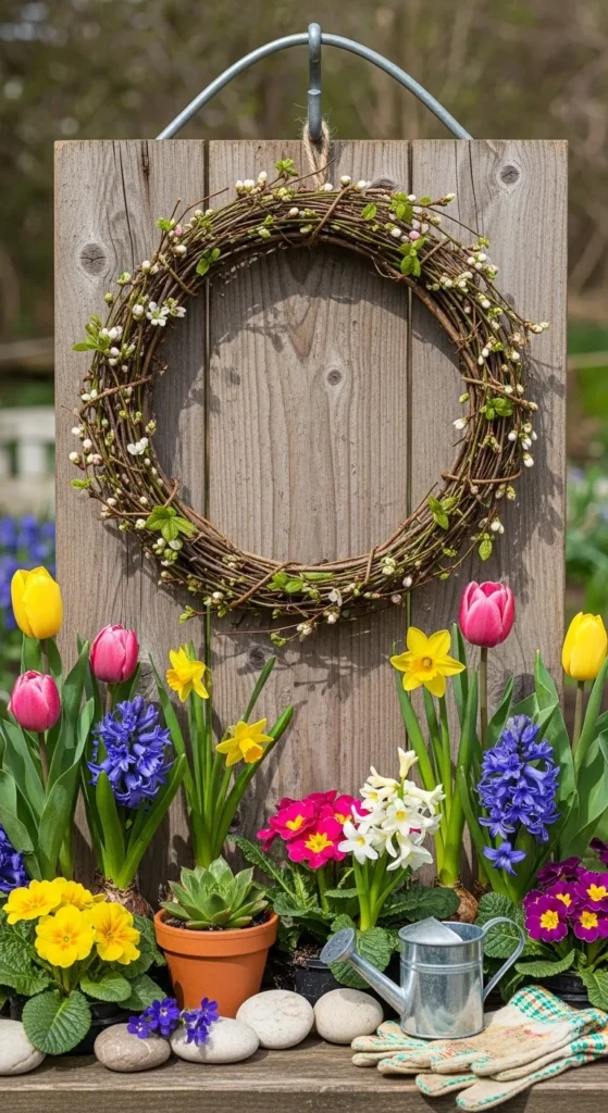 Seasonal Welcome Wreath Sign