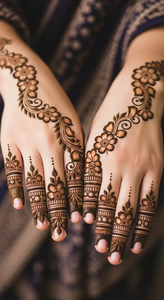 Simple Line of Flowers