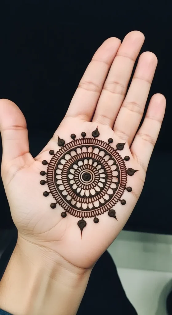  Simple Mandala on the Palm