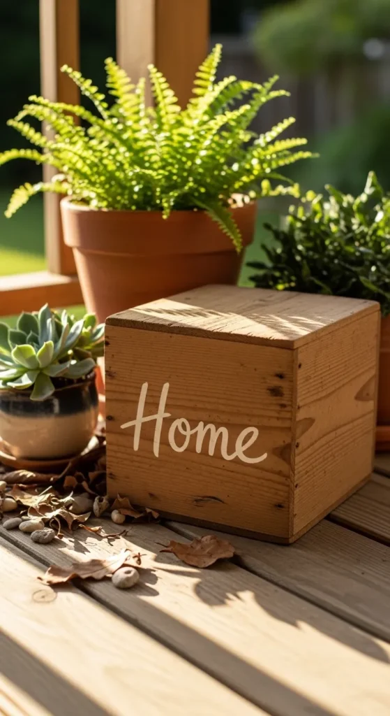 Simple Wooden Box Sign