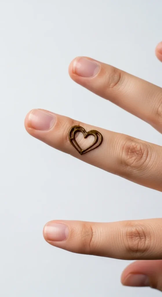 Small Heart Design on the Finger