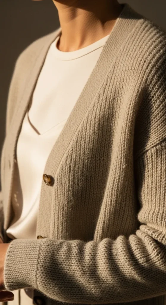 Soft Cashmere Crochet Cardigan for Luxury Feel