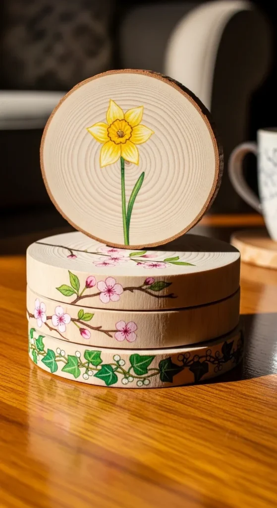 Spring-Themed Coasters