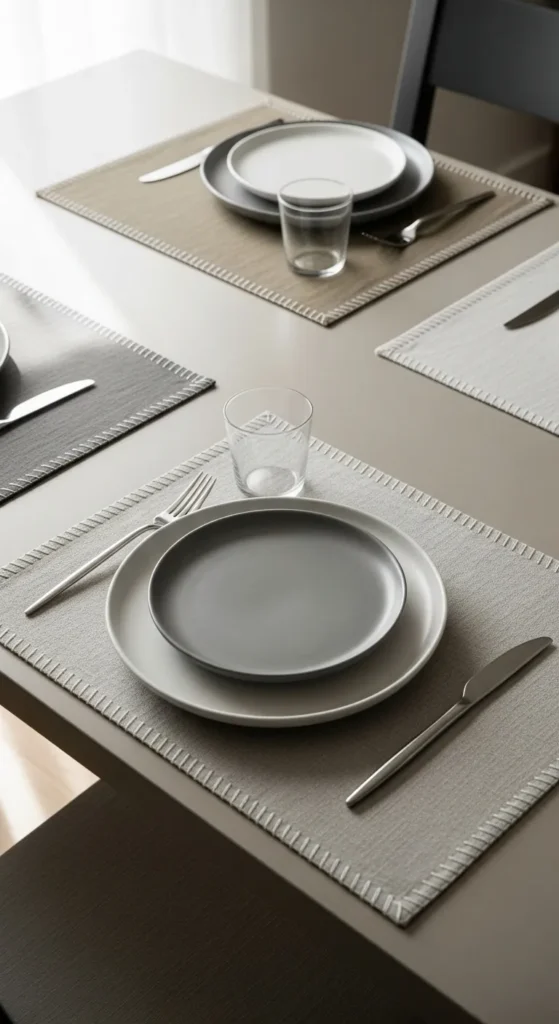 Stitched Edge Minimalist Placemats