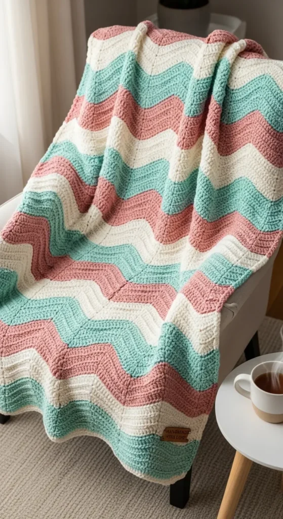 Textured Waves Blanket