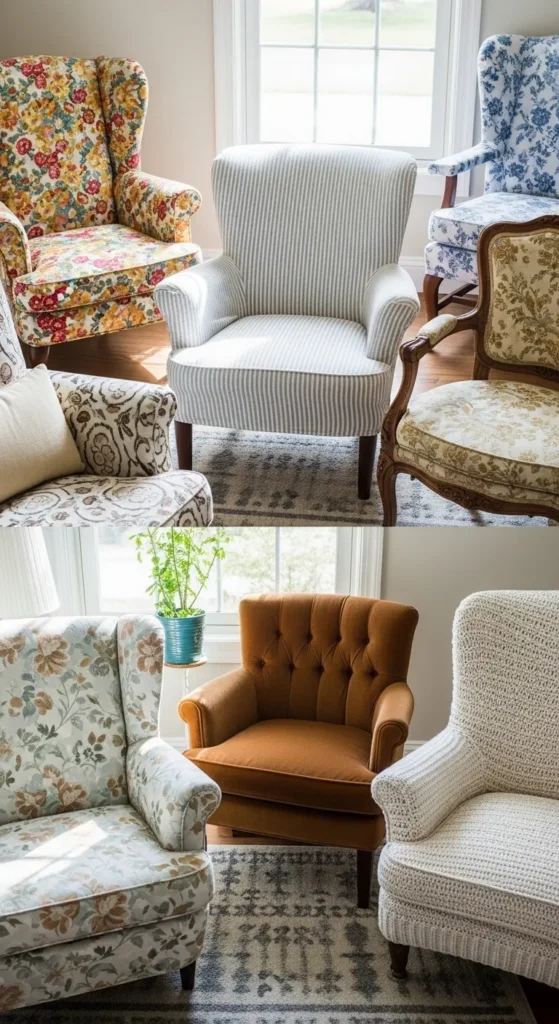 Thrift Store Chairs Transformed with Slipcovers