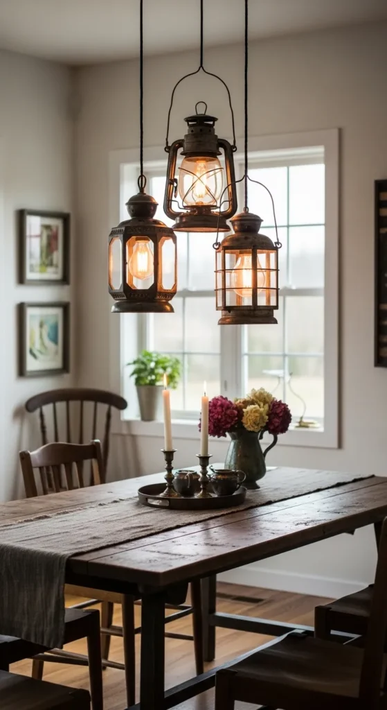 Thrifted Lanterns as Pendant Lighting