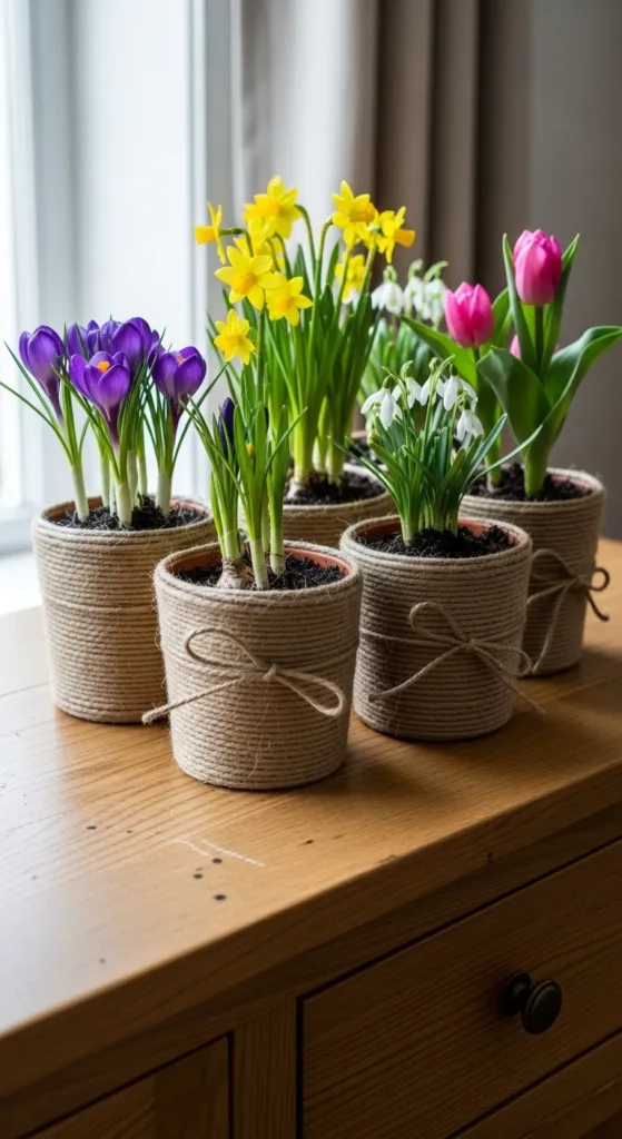 Twine-Wrapped Planters