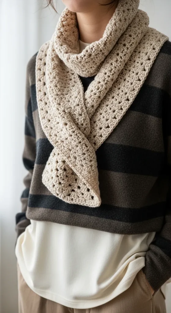 Twisted Crochet Scarf