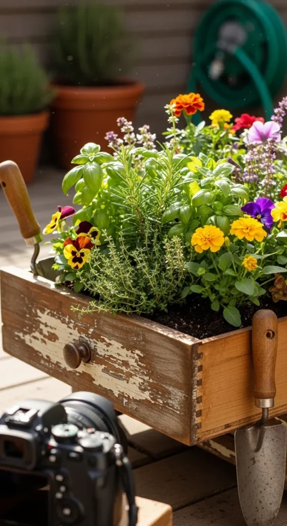Upcycled Drawer Planters