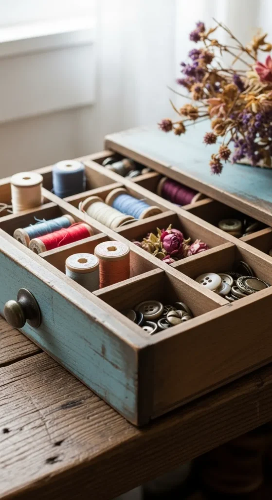 Upcycled Drawer Storage