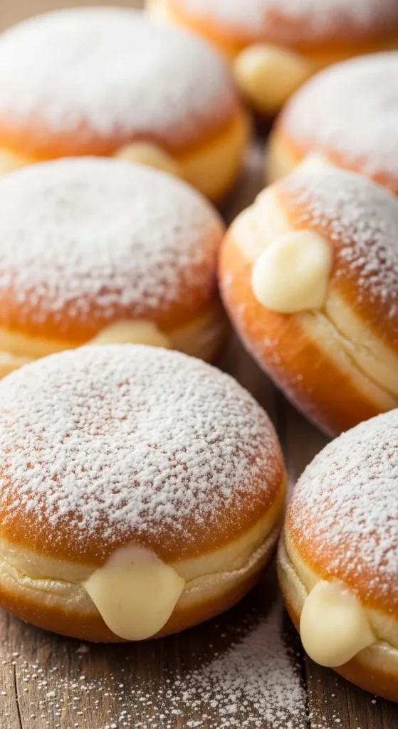 Vanilla Cream Filled Donuts