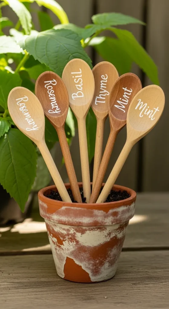 Wooden Spoon Plant Markers
