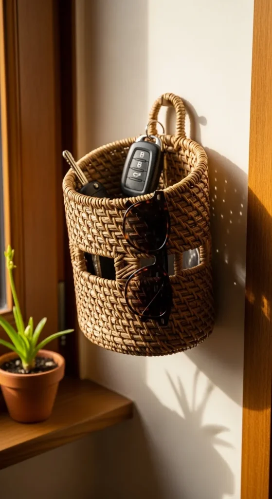 Woven Basket Key Drop