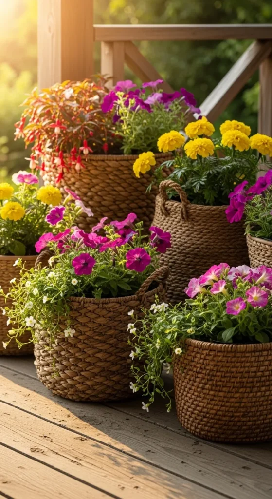 Woven Basket Plant Holders