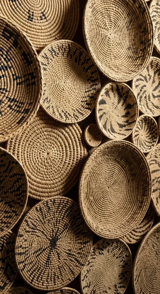 Woven Basket Wall Display