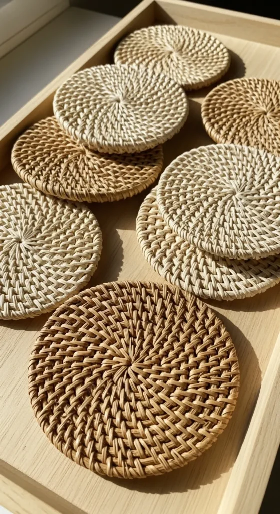 Woven Straw Coasters
