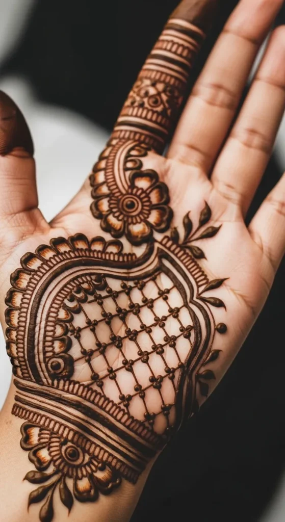 simple back hand mehndi