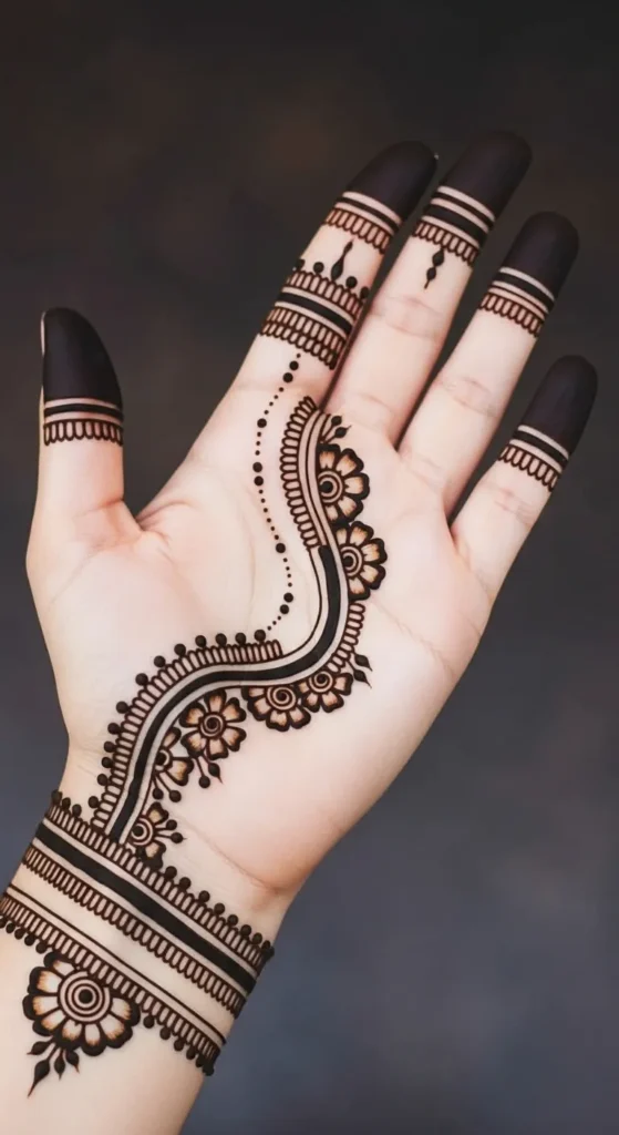 simple front hand mehndi