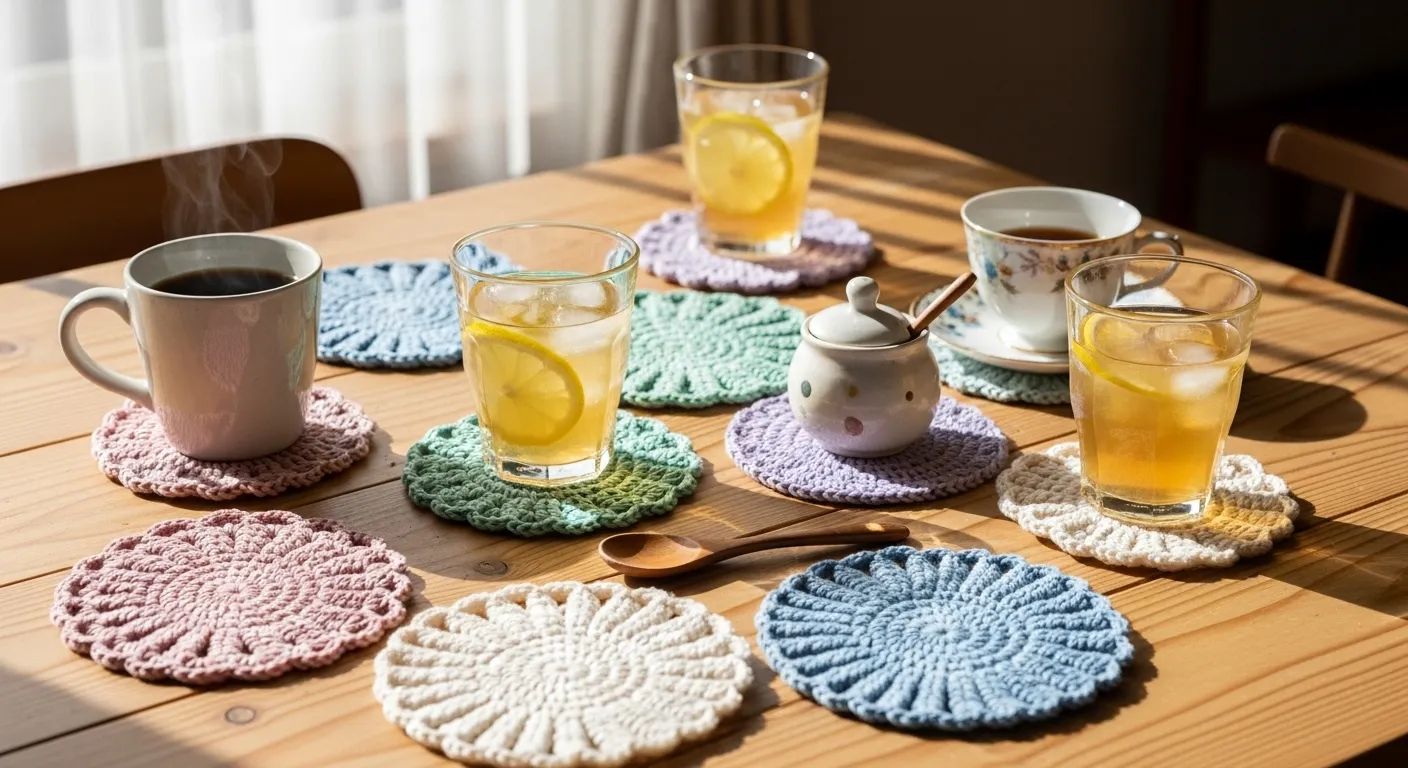 21 Pretty Crochet Coaster Ideas That Protect in Style