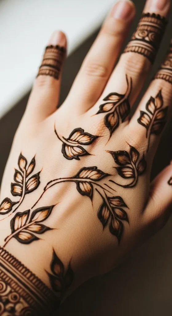 Abstract Leaf Stroke Design
