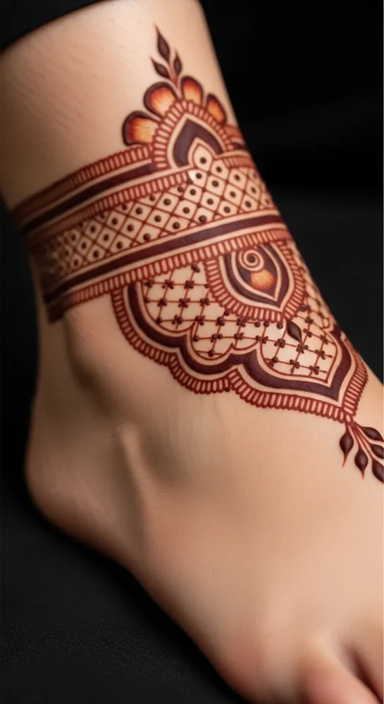 Anklet Mehndi Style