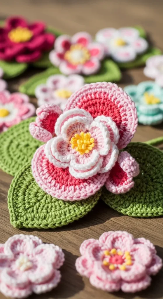 Begonia Crochet Flower