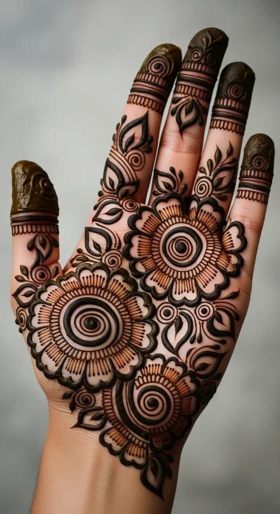 Bold Floral Spiral Design