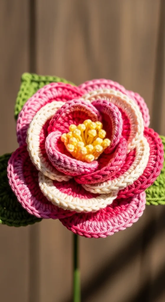 Camellia Crochet Flower