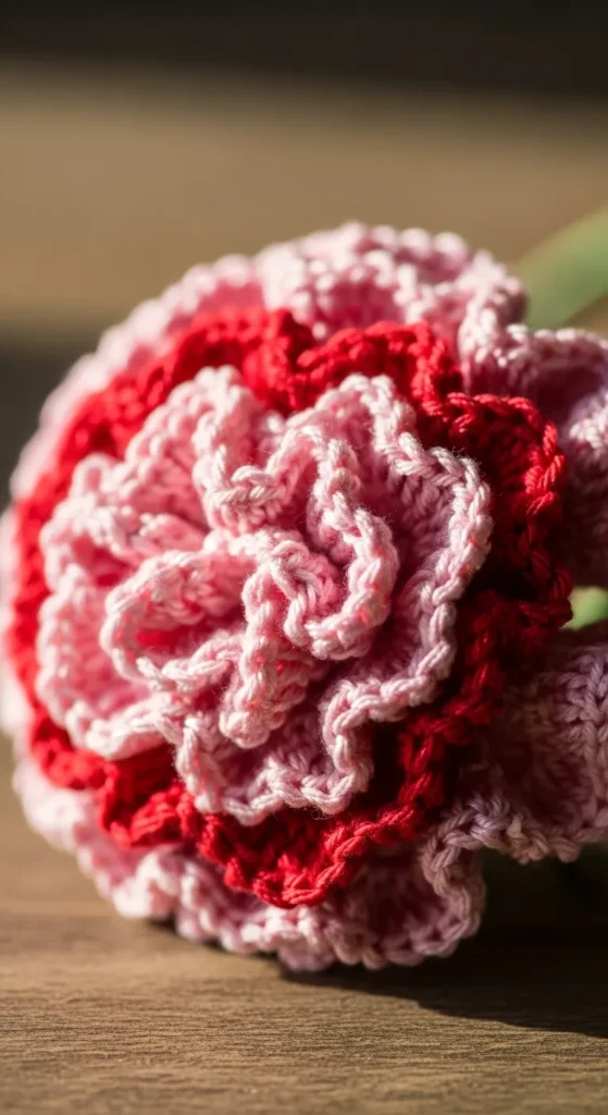 Carnation Crochet Flower