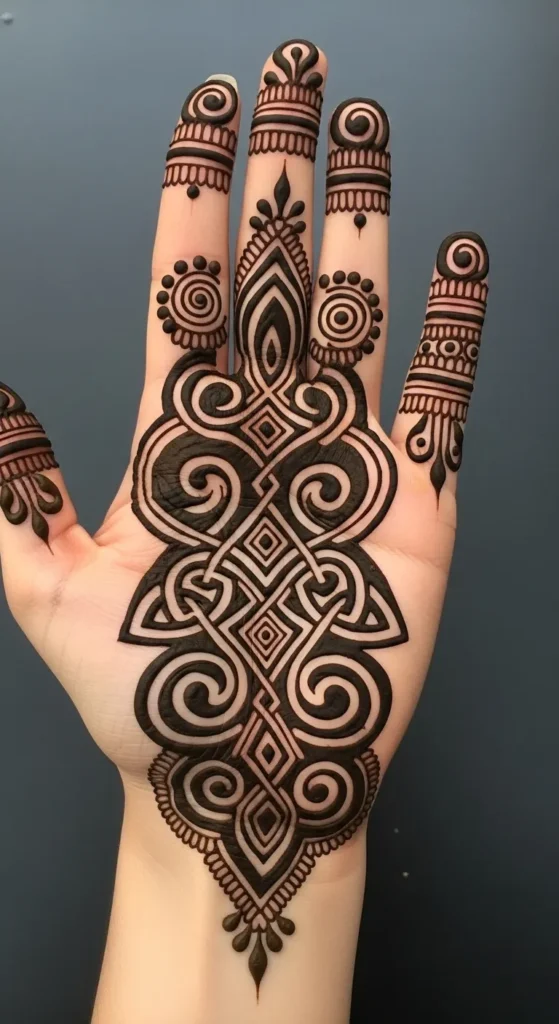 Celtic Knots Palm Mehndi Design
