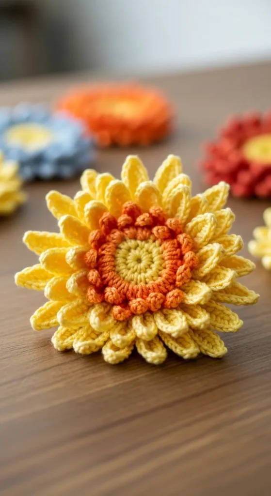 Chrysanthemum Crochet Flower