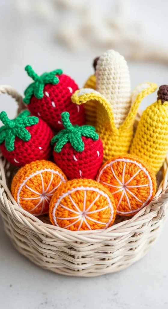 Colorful Crochet Fruits
