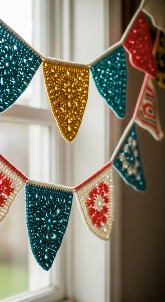  Crochet Bunting Flags