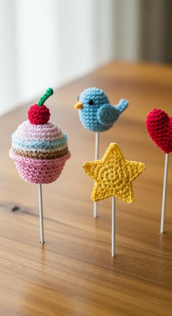 Crochet Cupcake Toppers