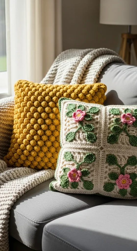 Crochet Pillow Covers