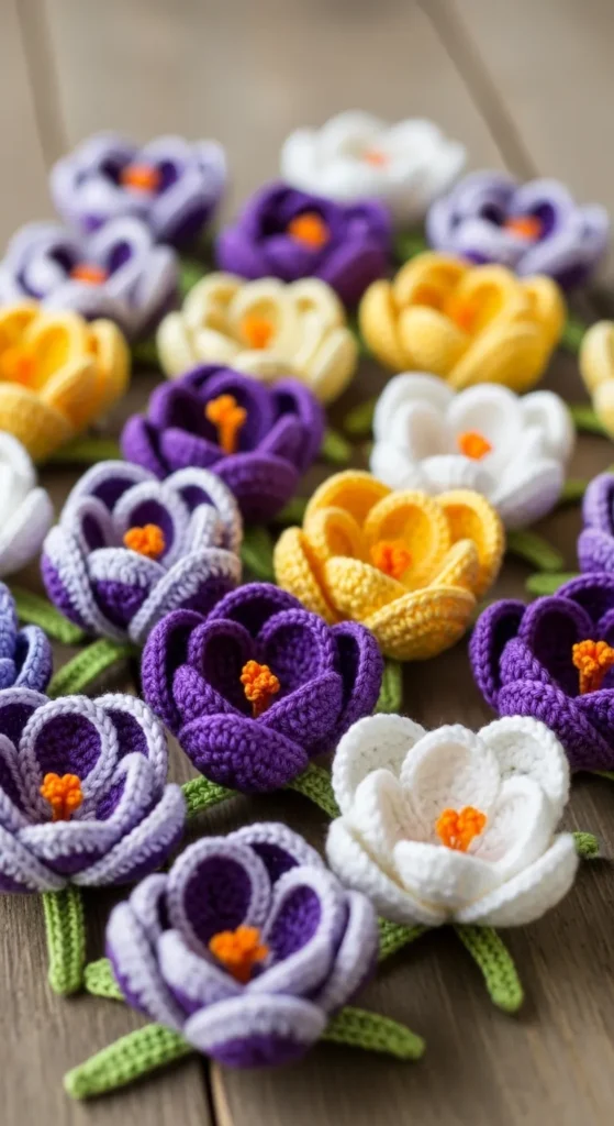 Crocus Crochet Flower
