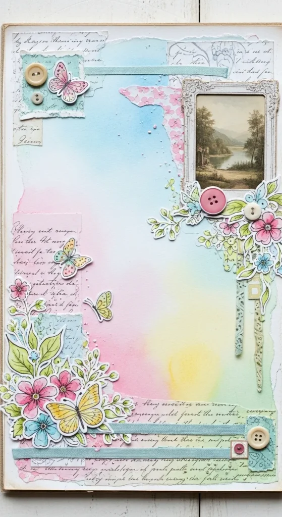 DIY Watercolor Scrapbook Backgrounds