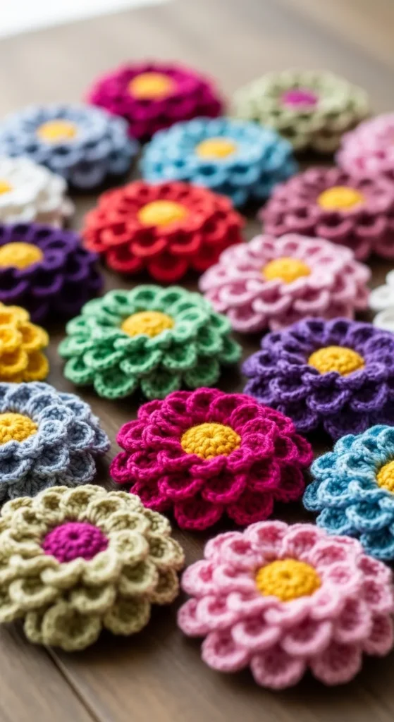 Dahlia Crochet Flower