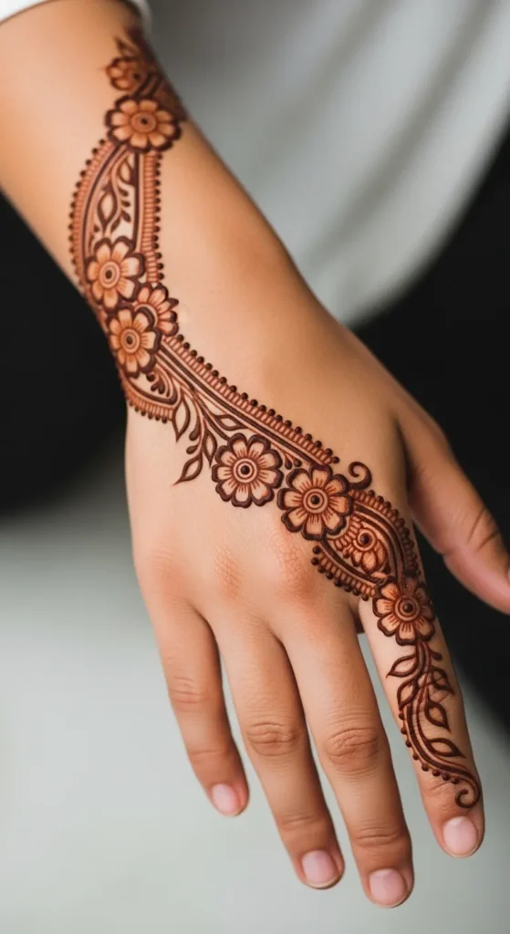 Diagonal Floral Strip