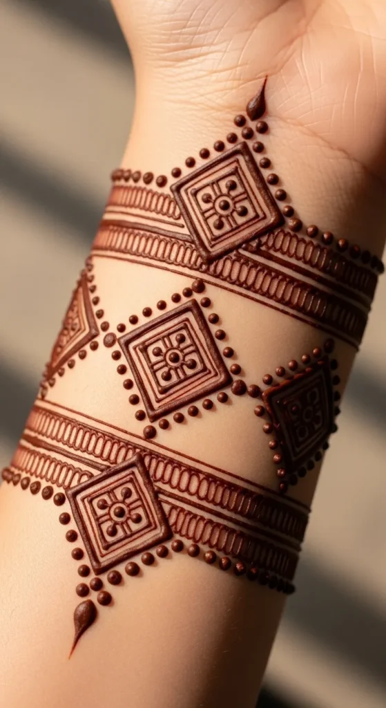 Diamond Bands with Dots