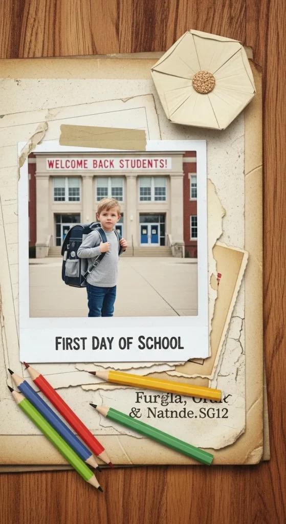 First Day of School Snapshot Page