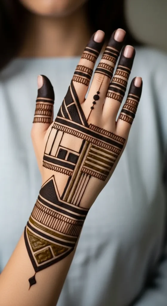 Geometric Lines Mehndi