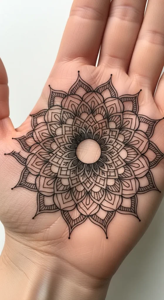 Half-Palm Mandala Design