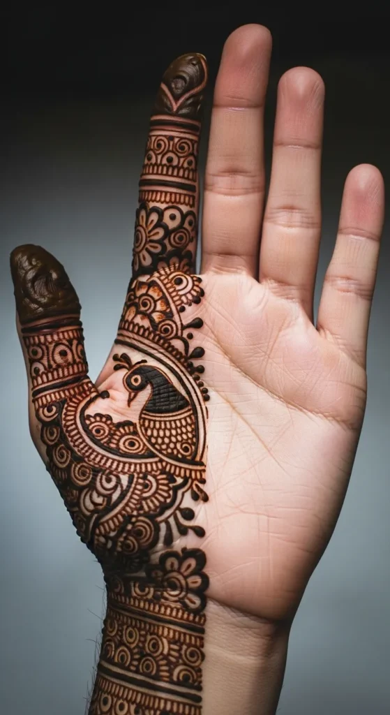 Half Palm Mehndi Style